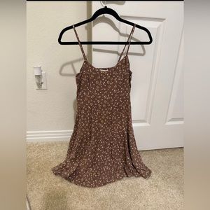 Brown Floral Dress